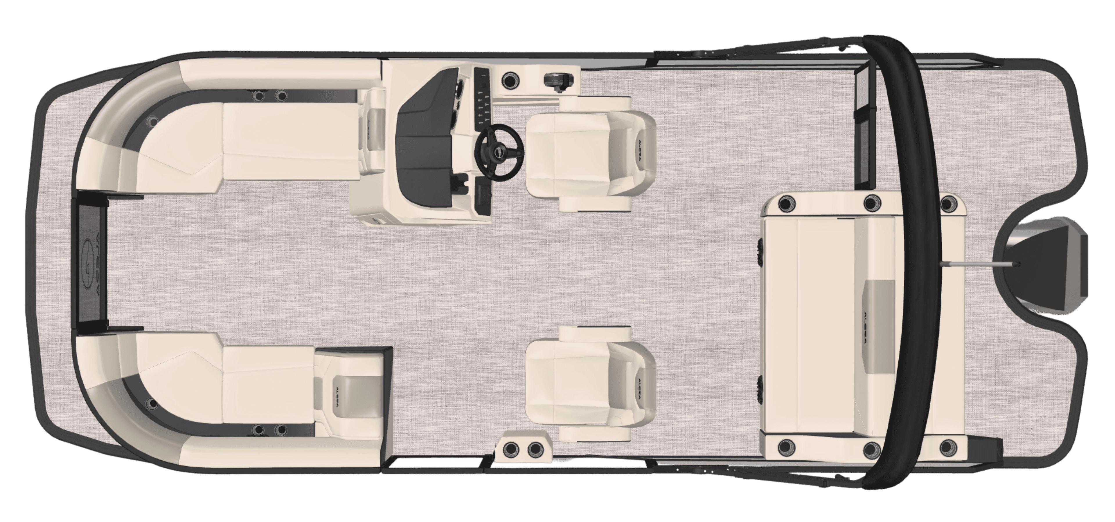 Model A 22 22L floorplan diagram — Alera Marine