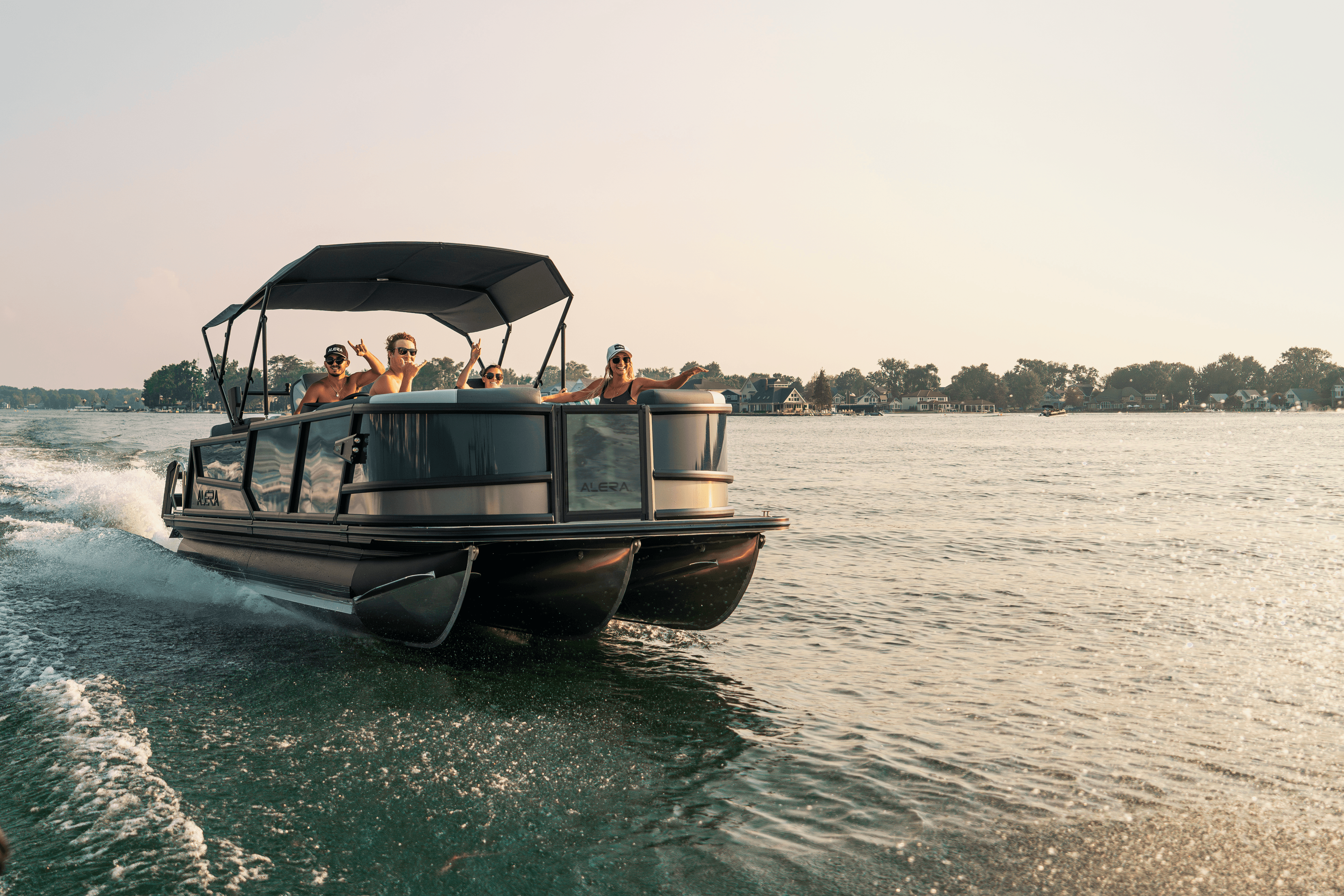 Model M premium pontoon boat — Alera Marine