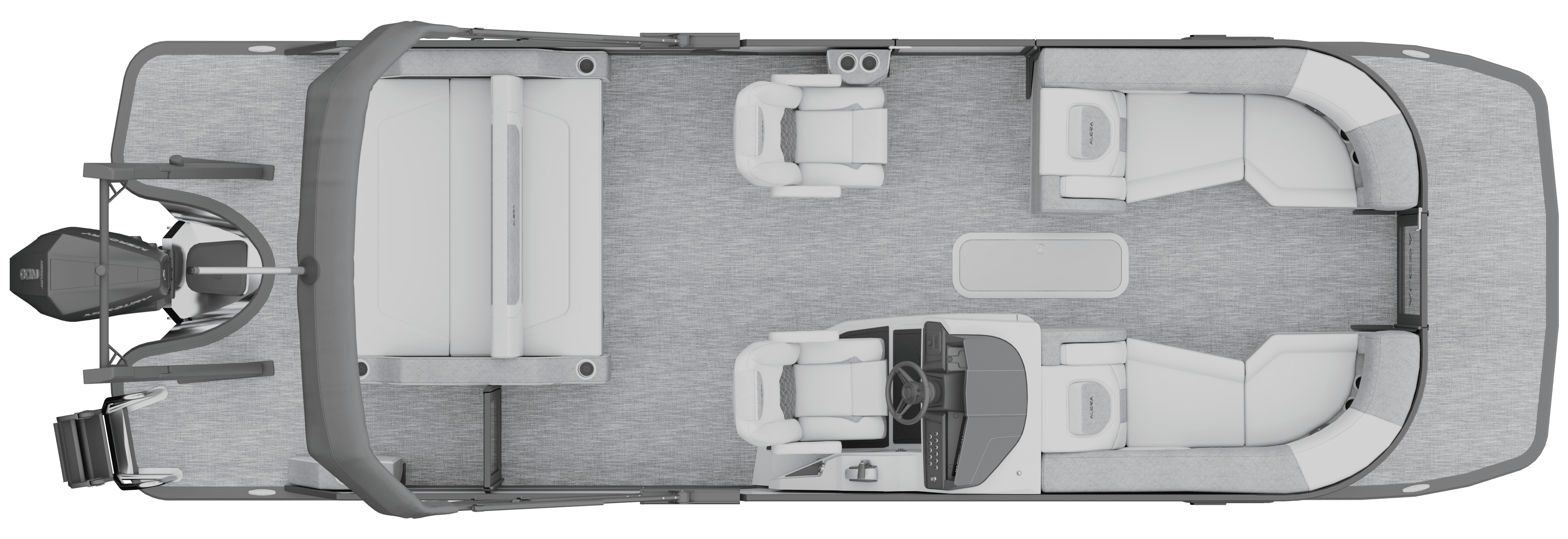 Model M 25 25L floorplan diagram — Alera Marine
